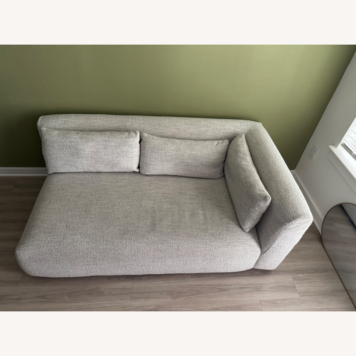 Joybird White Fabric 2 Piece Sectional - image-4