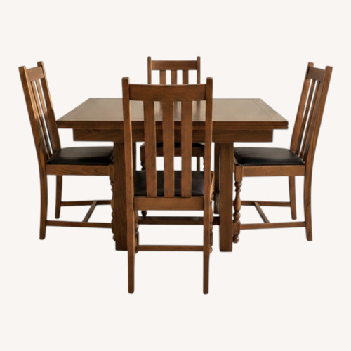 Used CC41 Utility Wooden Dining Table and 4 Chairs  for sale on AptDeco