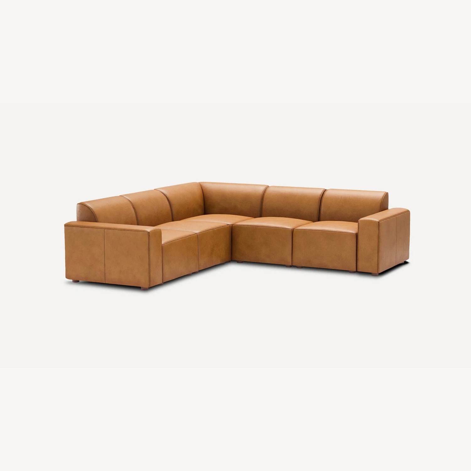 Burrow Light Brown Leather 9 Piece Sectional - image-7