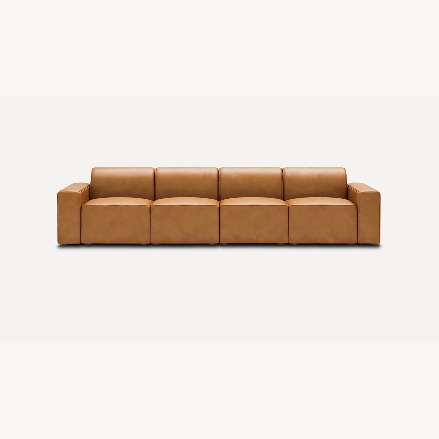 Burrow Light Brown Leather 9 Piece Sectional - image-6
