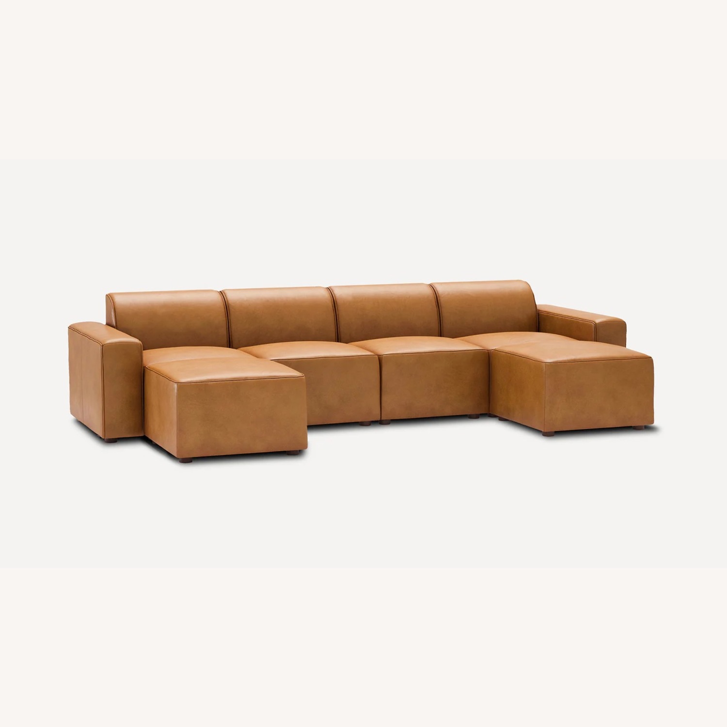 Burrow Light Brown Leather 9 Piece Sectional - image-8