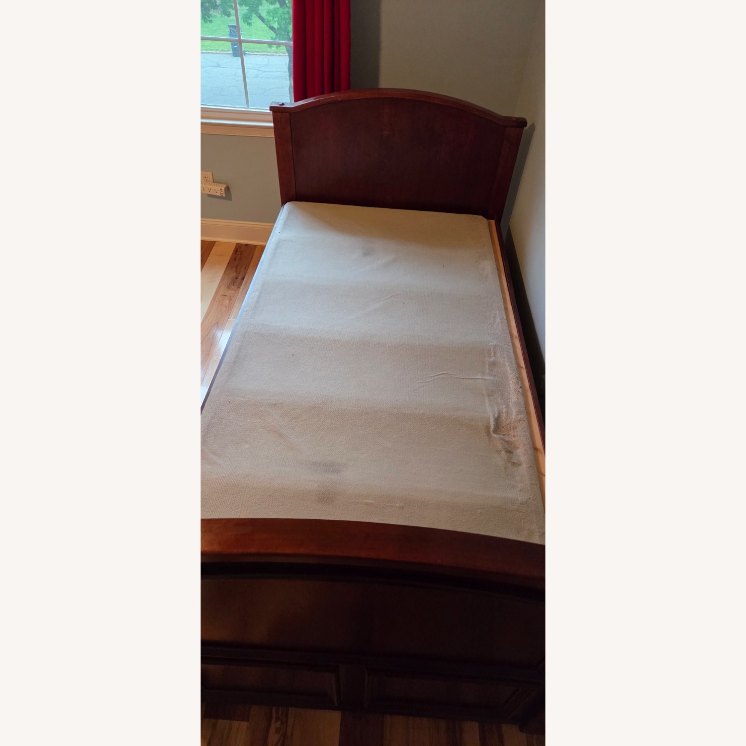 Deer Run Dark Cherry Wood Twin Captain Bed - image-3