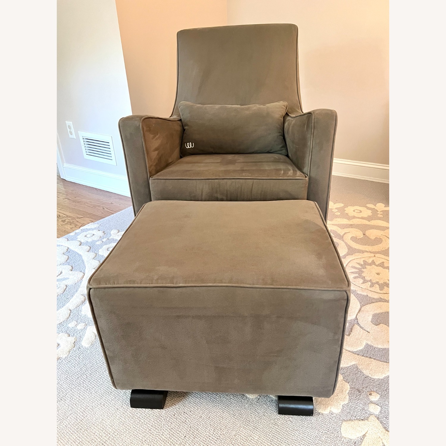 Monte Design Microsuede Nursing Chair & Ottoman - image-1