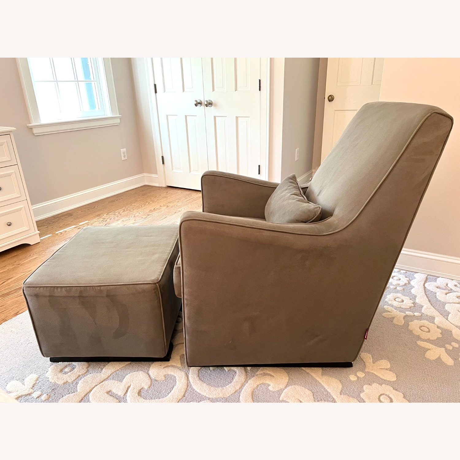 Monte Design Microsuede Nursing Chair & Ottoman - image-2
