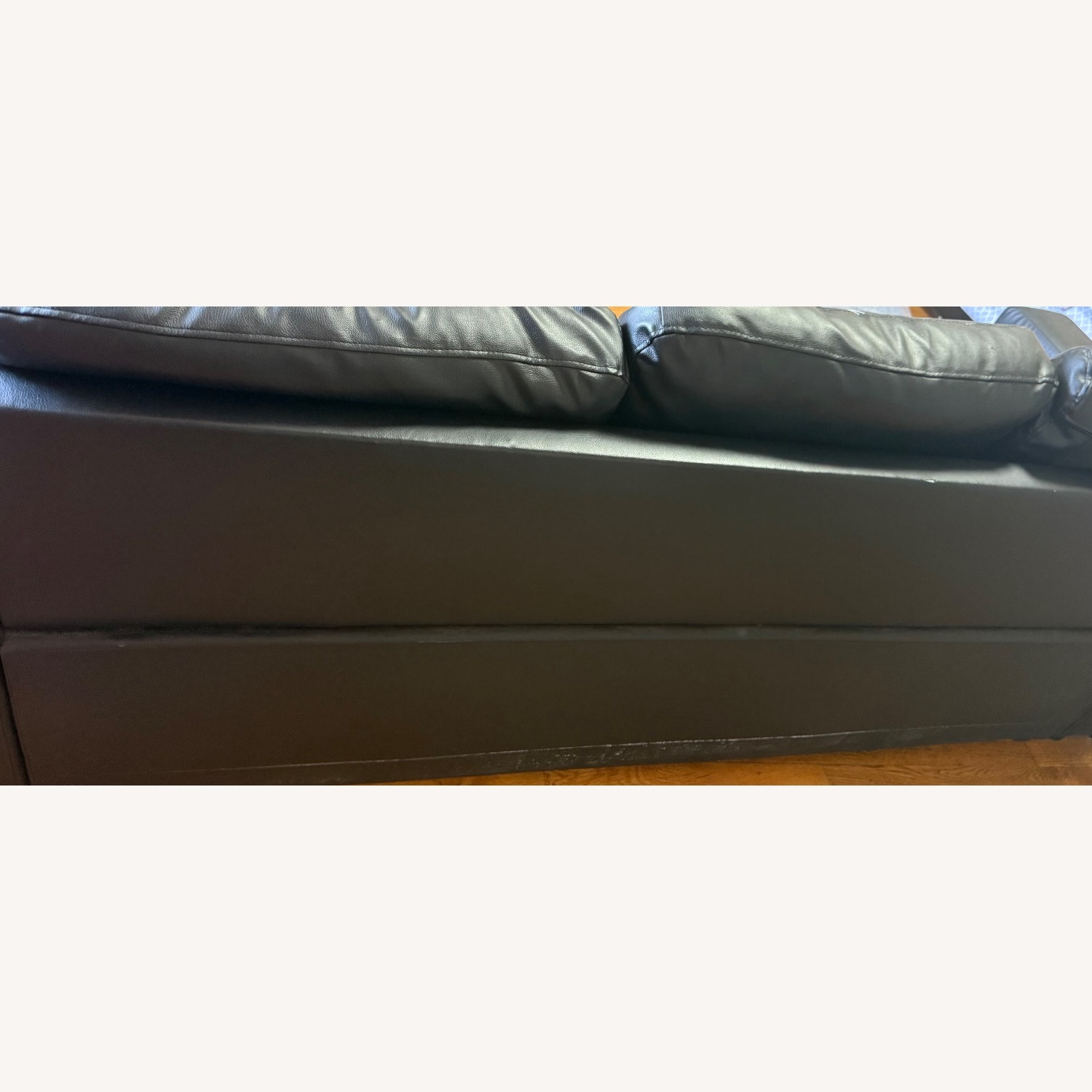 Julian Appelius Black Faux Leather Sleeper Sofa - image-6