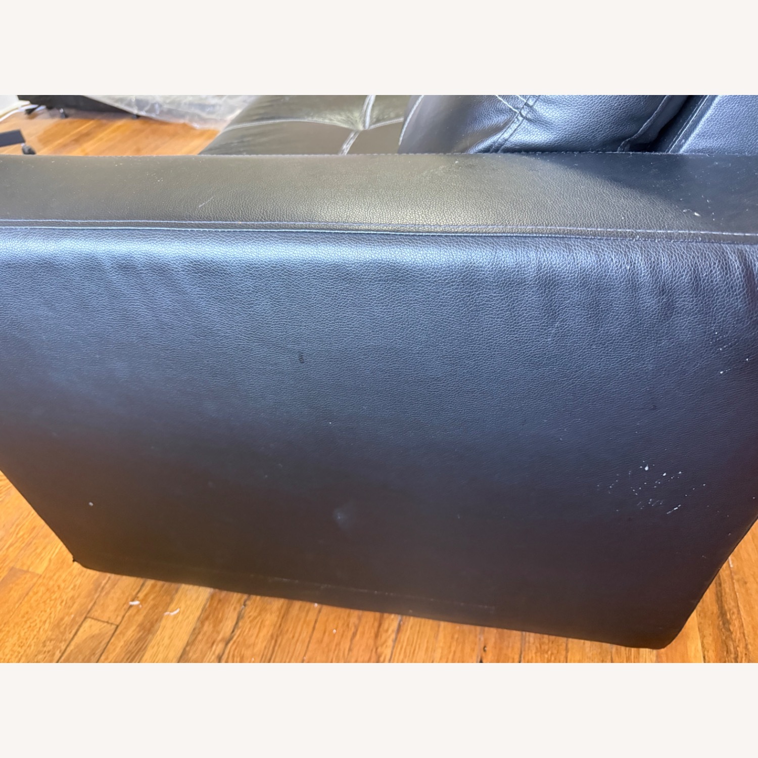 Julian Appelius Black Faux Leather Sleeper Sofa - image-5