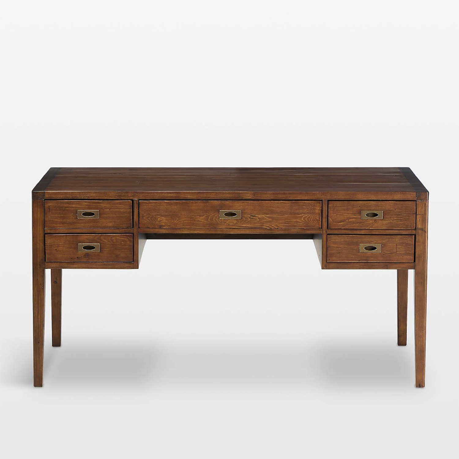 Crate & Barrel Dark Brown Wood Desk - image-4