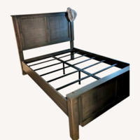 Dark Gray Wood Headboard