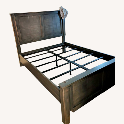 Used Dark Gray Wood Headboard for sale on AptDeco