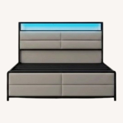 Used Keonna Dark Gray Metal Queen Bed for sale on AptDeco