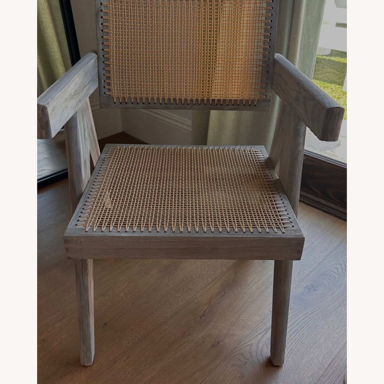 Light Gray Wood Dining Chairs - image-3