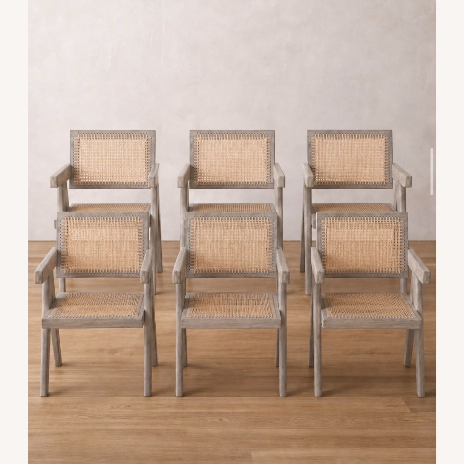 Light Gray Wood Dining Chairs - image-1
