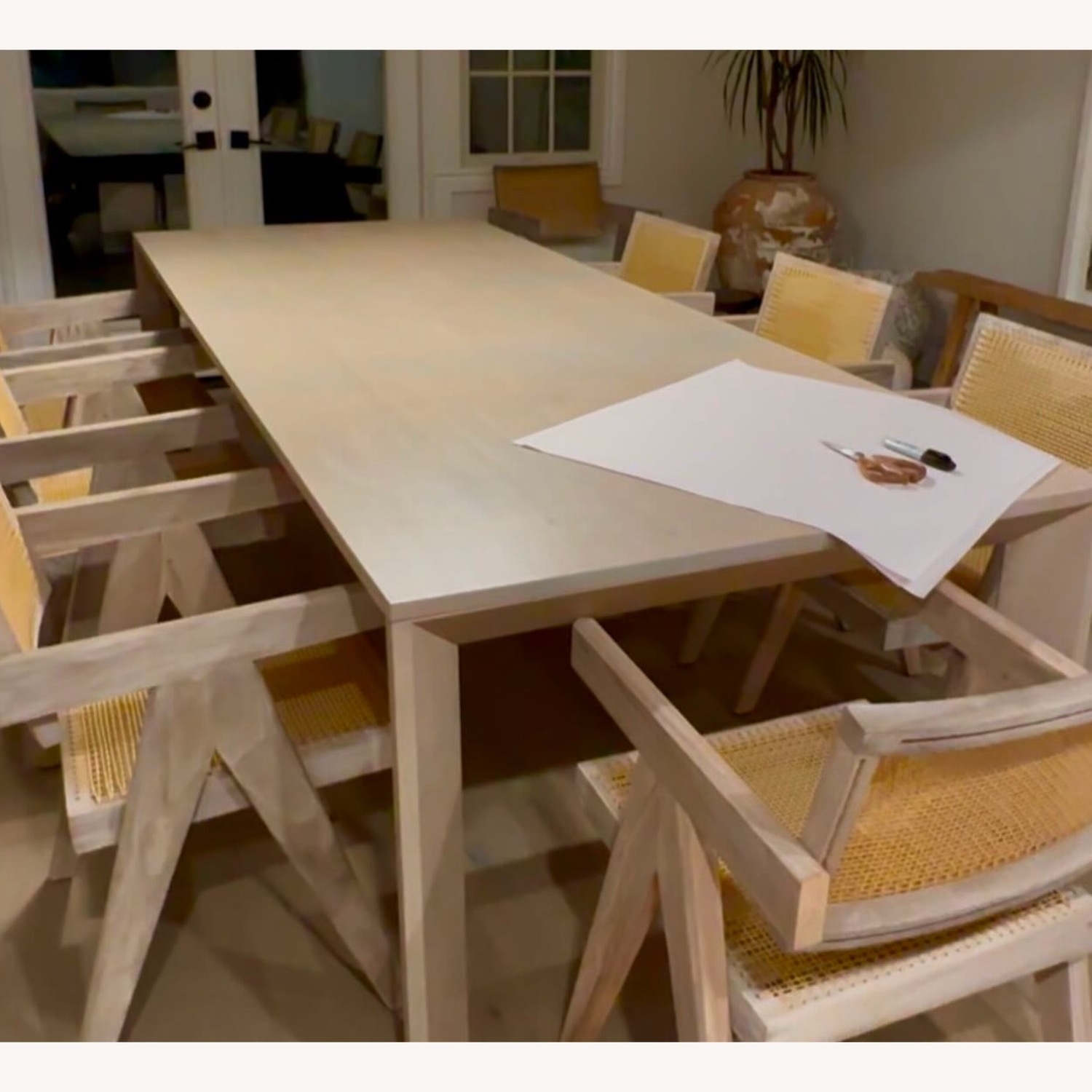 Light Gray Wood Dining Chairs - image-4