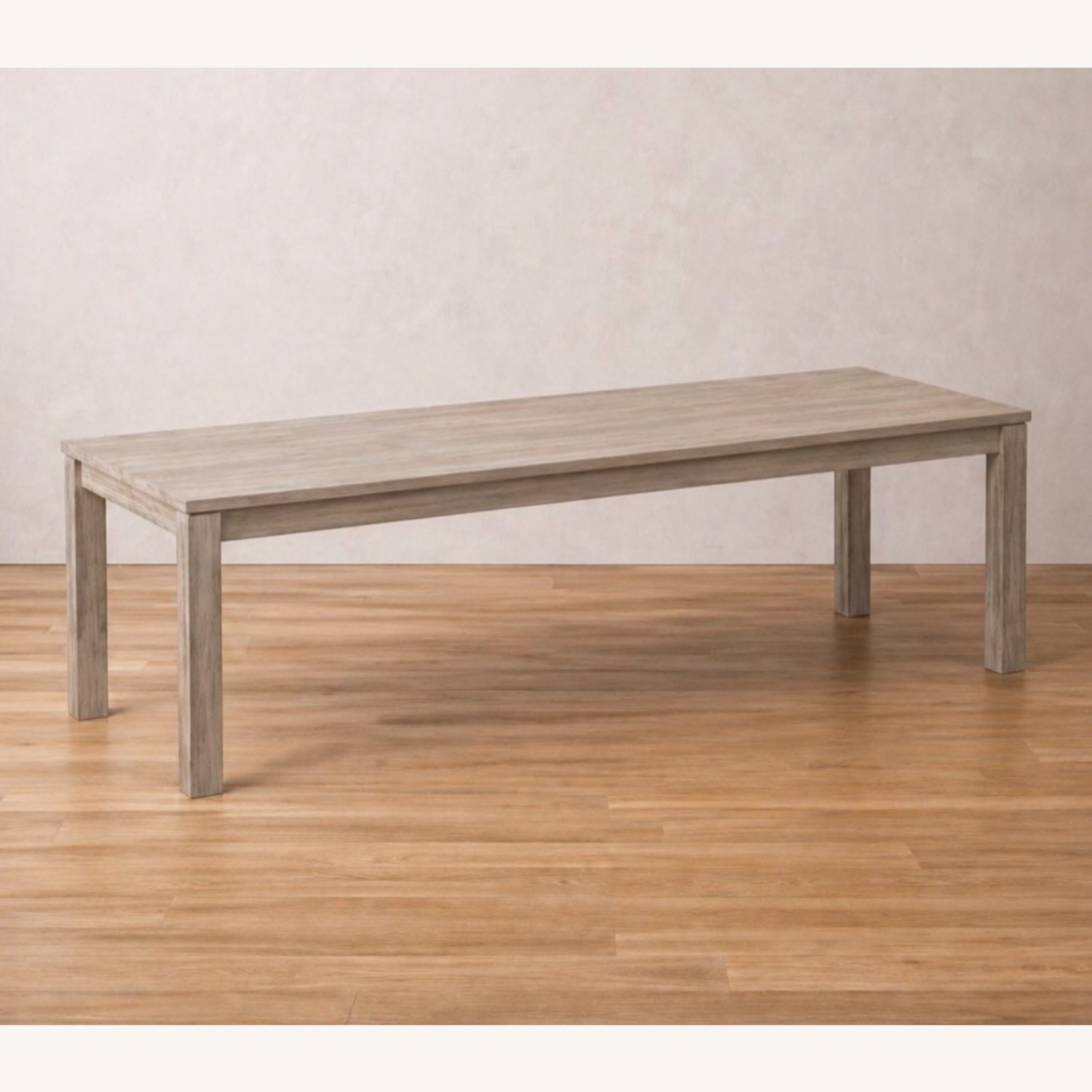 Custom Light Gray Wood Dining Table - image-2