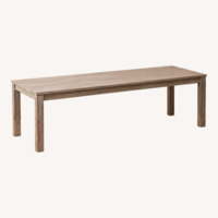 Custom Light Gray Wood Dining Table