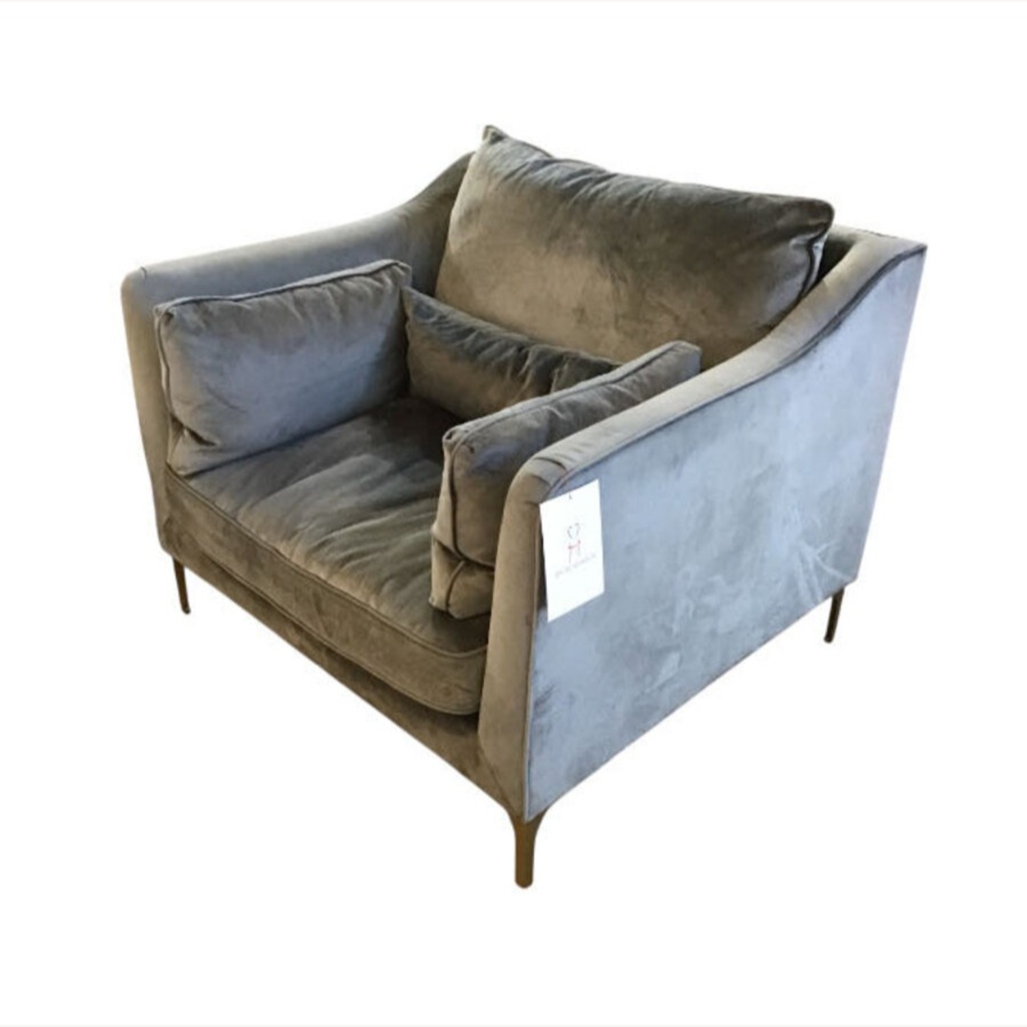 Interior Define Caitlin Velvet Accent Chair  - image-1