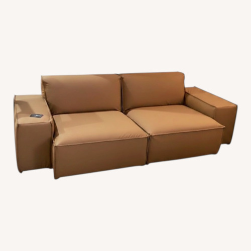 Used Phoenix Outdoor Sofa Brown Leather for sale on AptDeco