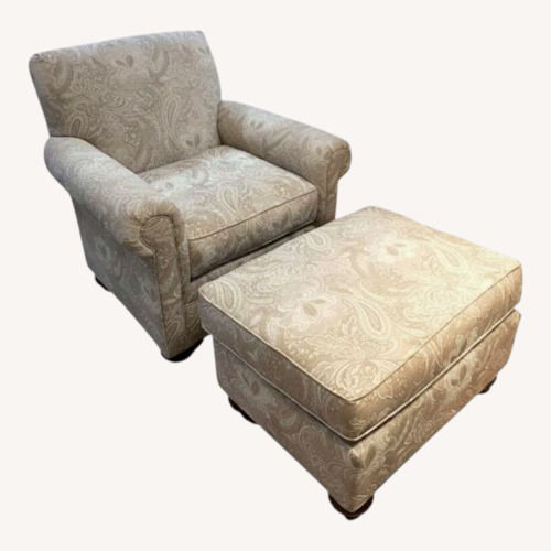 Used Traditional Upholstered Roll-Arm Accent Chair for sale on AptDeco