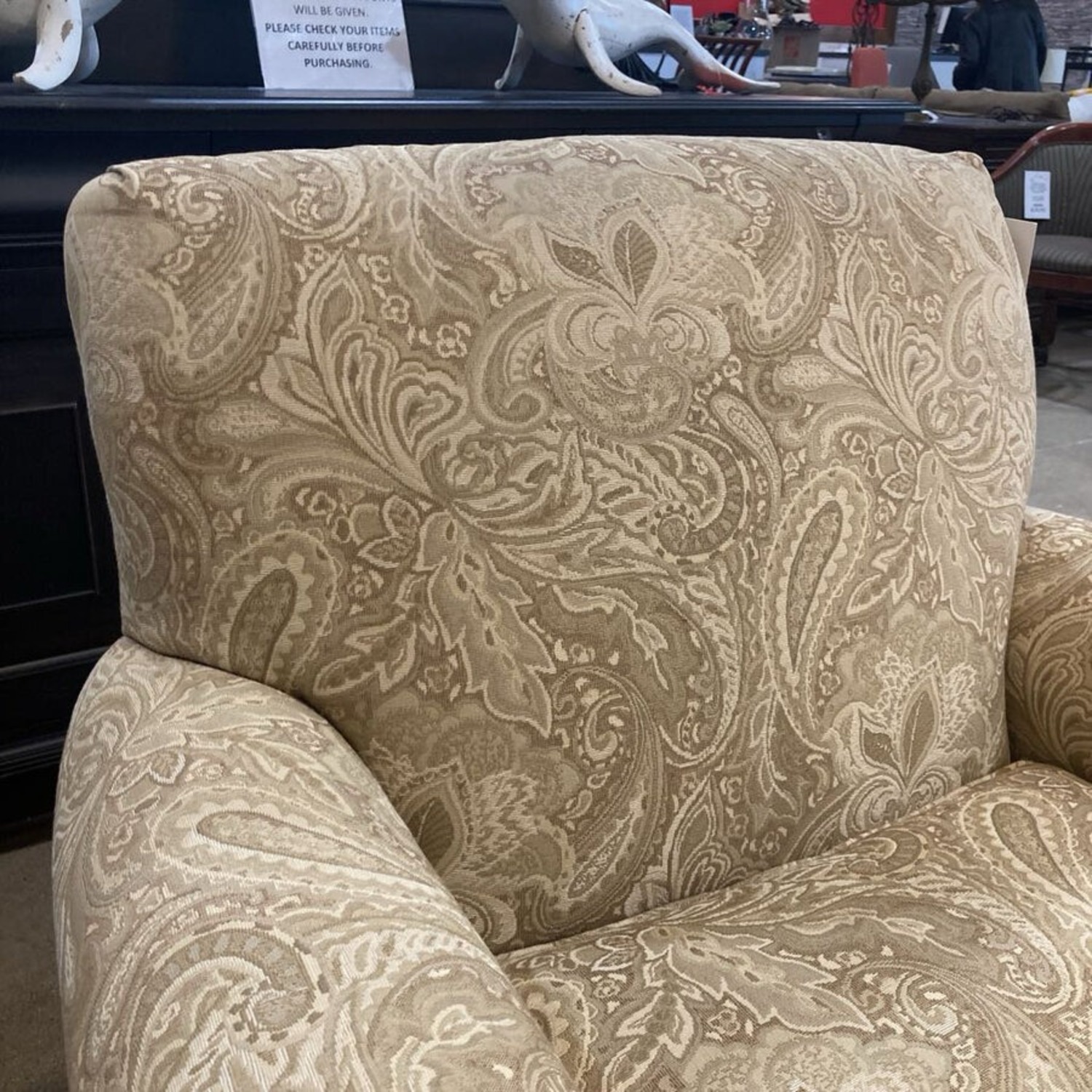 Traditional Upholstered Roll-Arm Accent Chair - image-4