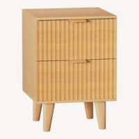 Light Brown Wood Side Table