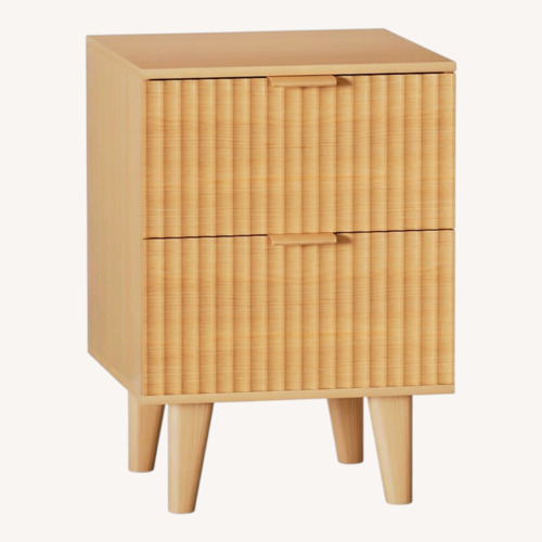 Used Light Brown Wood Side Table for sale on AptDeco