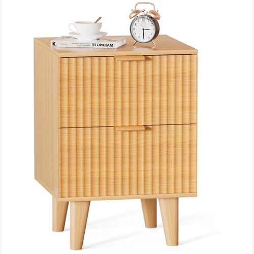 Used Light Brown Wood Side Table for sale on AptDeco