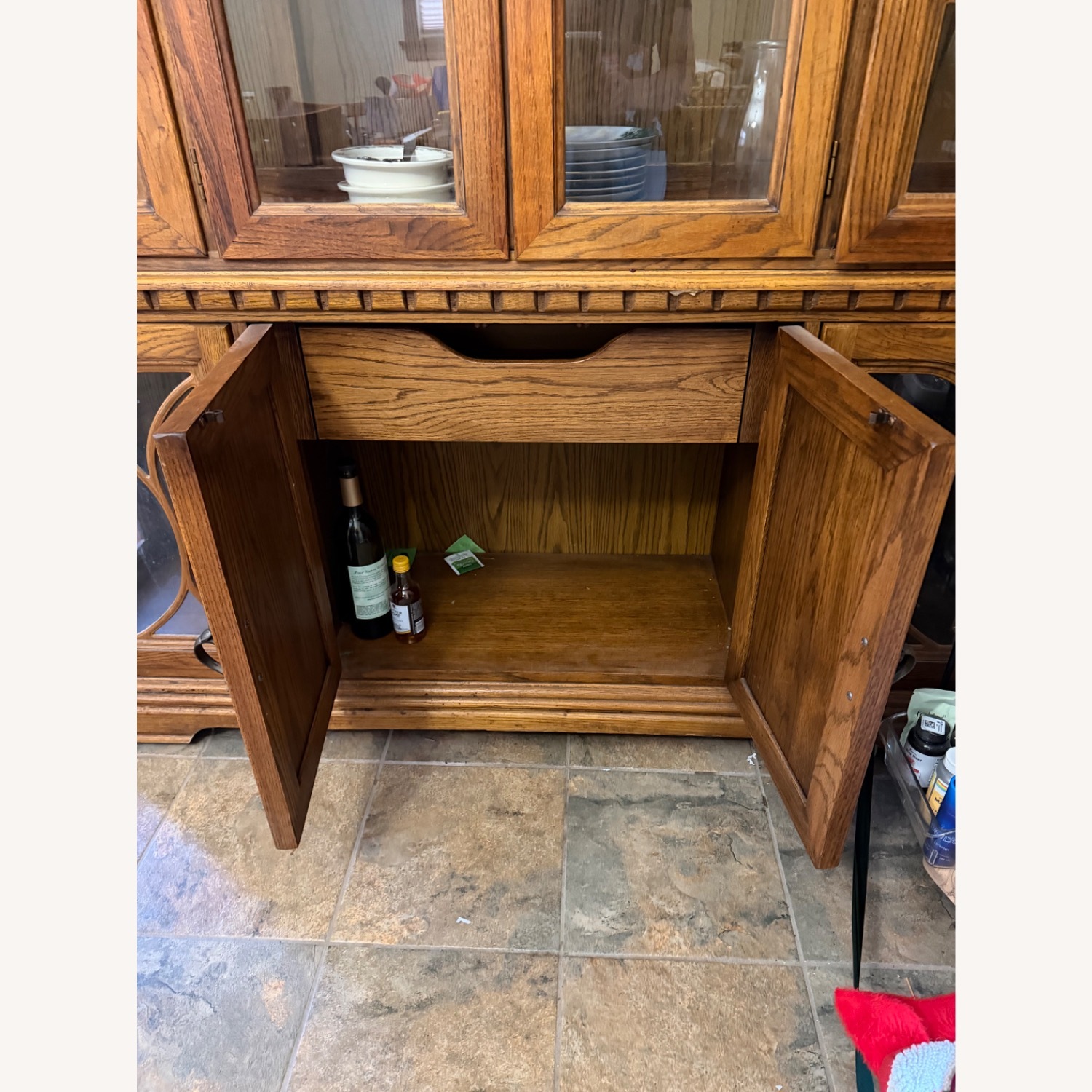 Vintage/Antique Light Brown Wood Cabinet - image-3