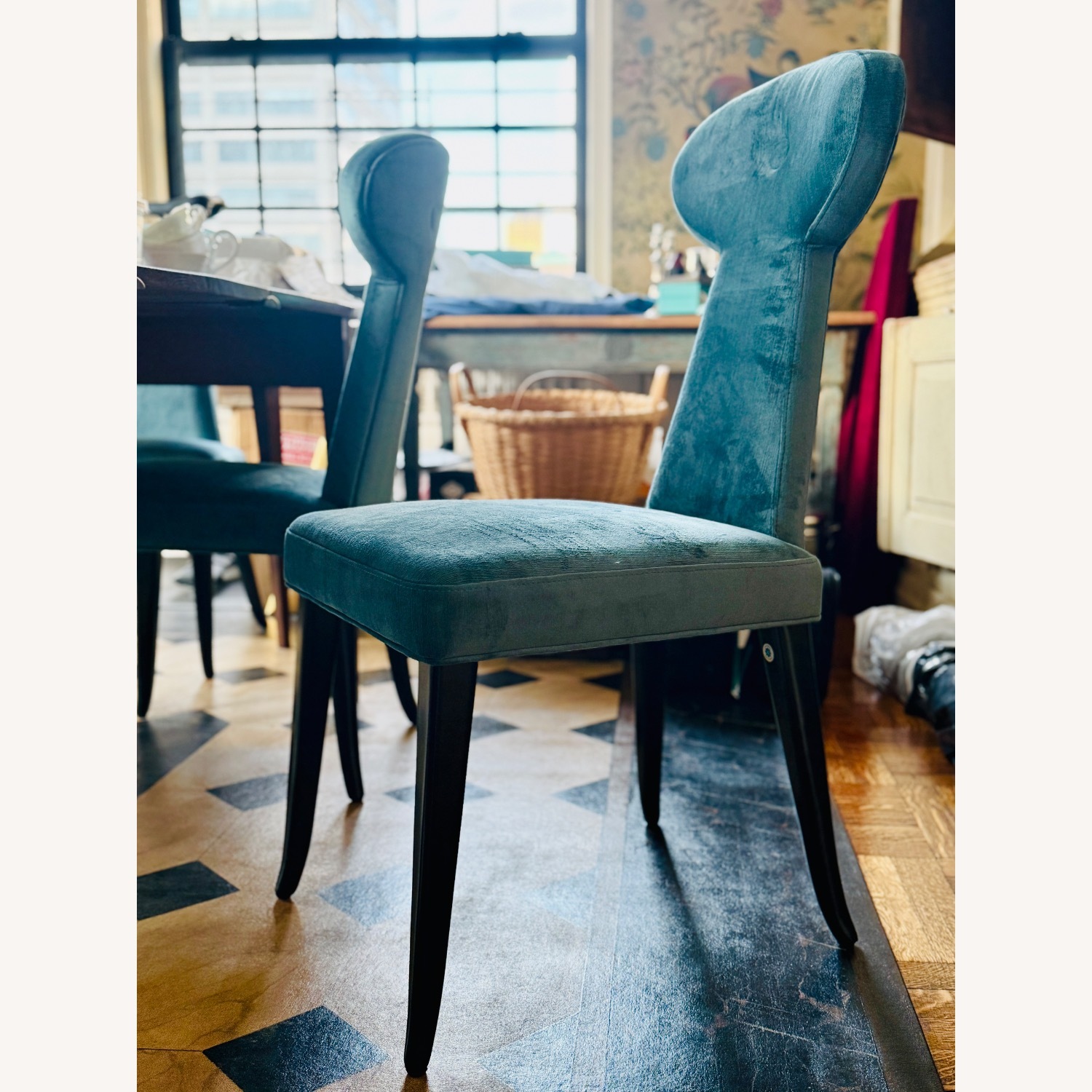 Jonathan Adler Vera Blue Velvet Dining Chair - image-2