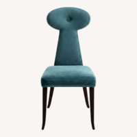 Jonathan Adler Vera Blue Velvet Dining Chair