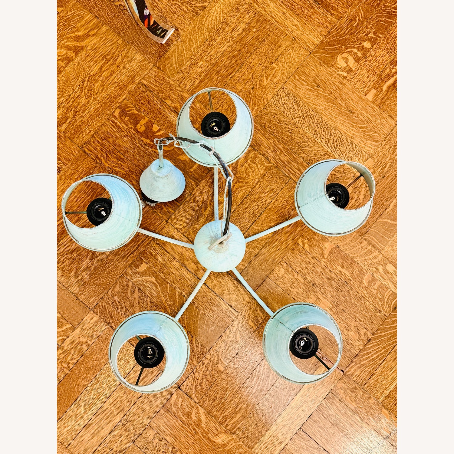 Vert de Gris 6 Light Chandelier - image-2