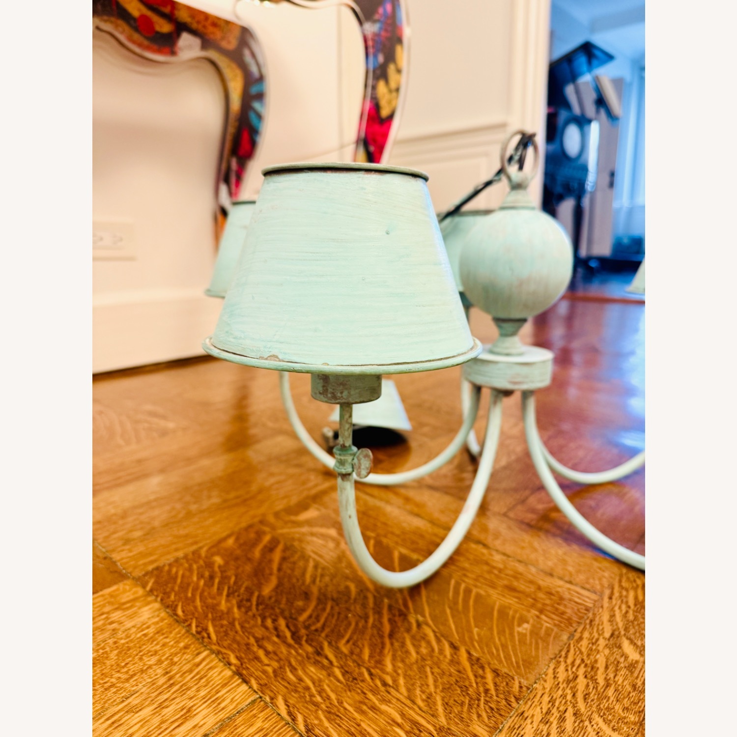 Vert de Gris 6 Light Chandelier - image-3