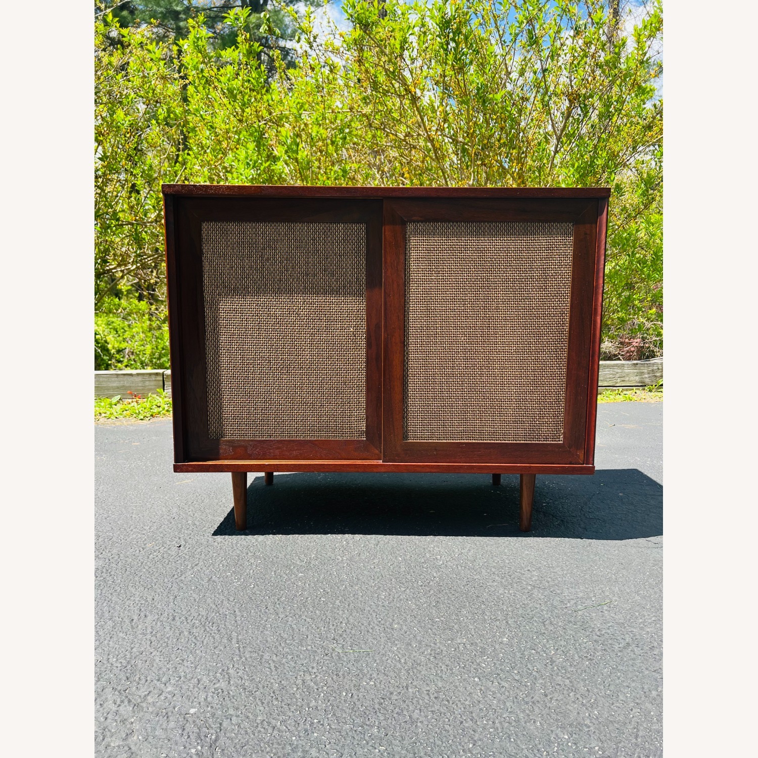 Vintage Mid Century Stereo Console Cabinet  - image-11