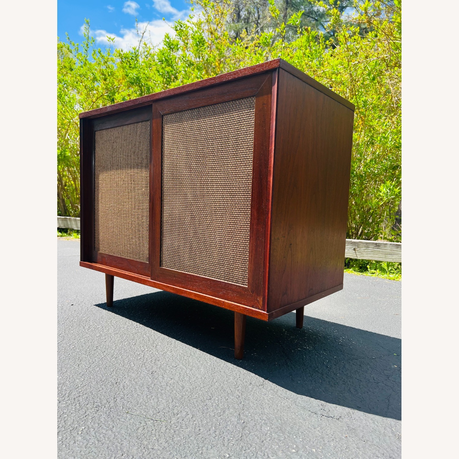 Vintage Mid Century Stereo Console Cabinet  - image-6