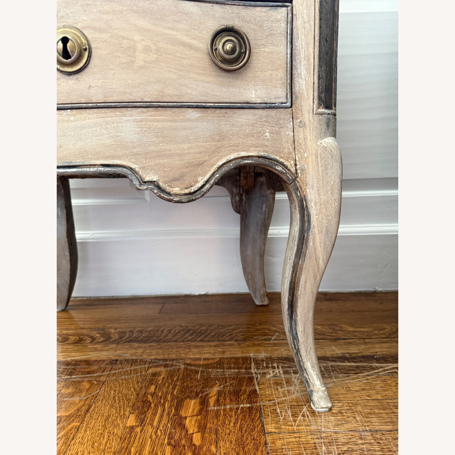 Antique Natural Wood Nightstand - image-2