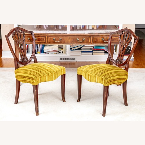 Used Pair English Mahogany Hepplewhite Chairs for sale on AptDeco