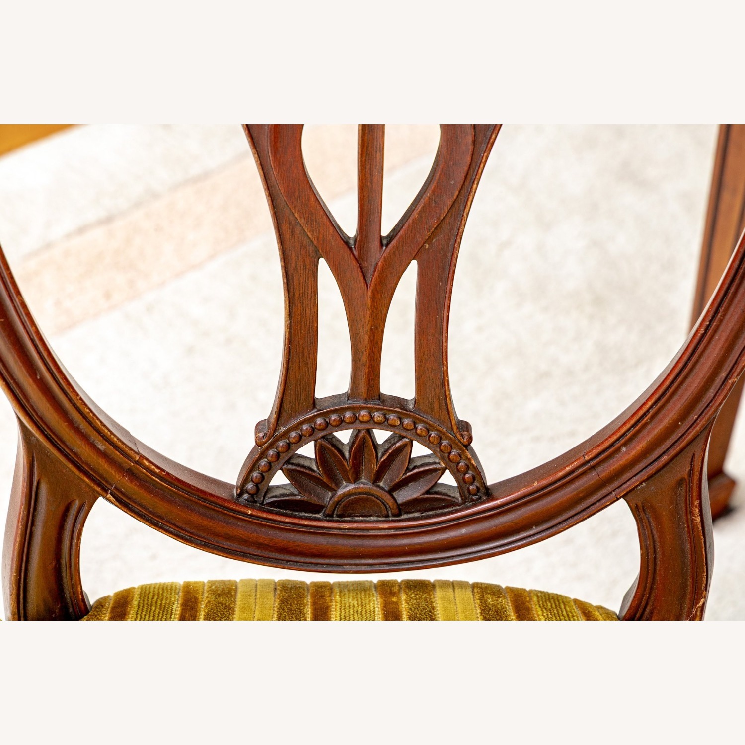 Pair English Mahogany Hepplewhite Chairs - image-7