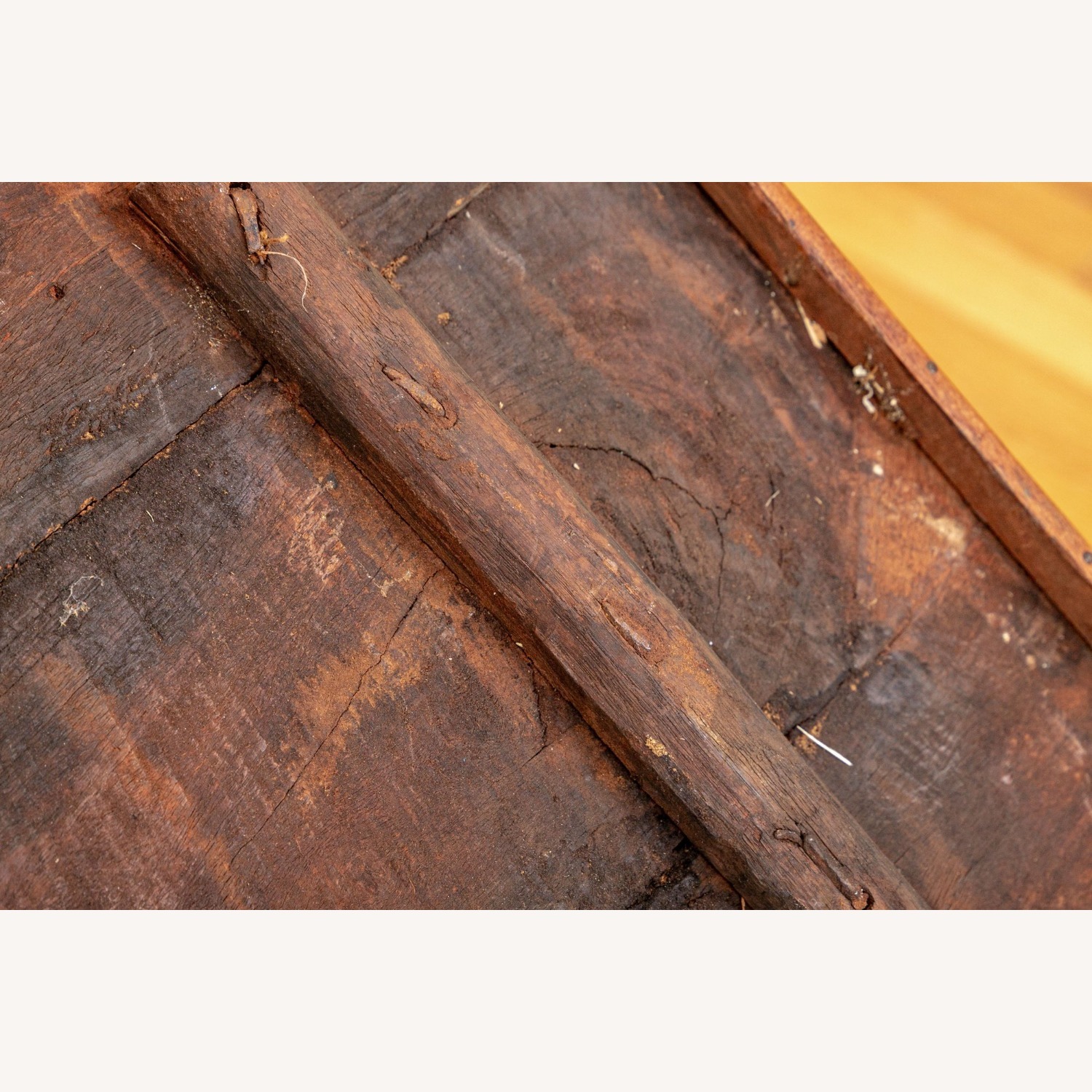 Antique Oak Chest 19th Century Iron Hardware  - image-8