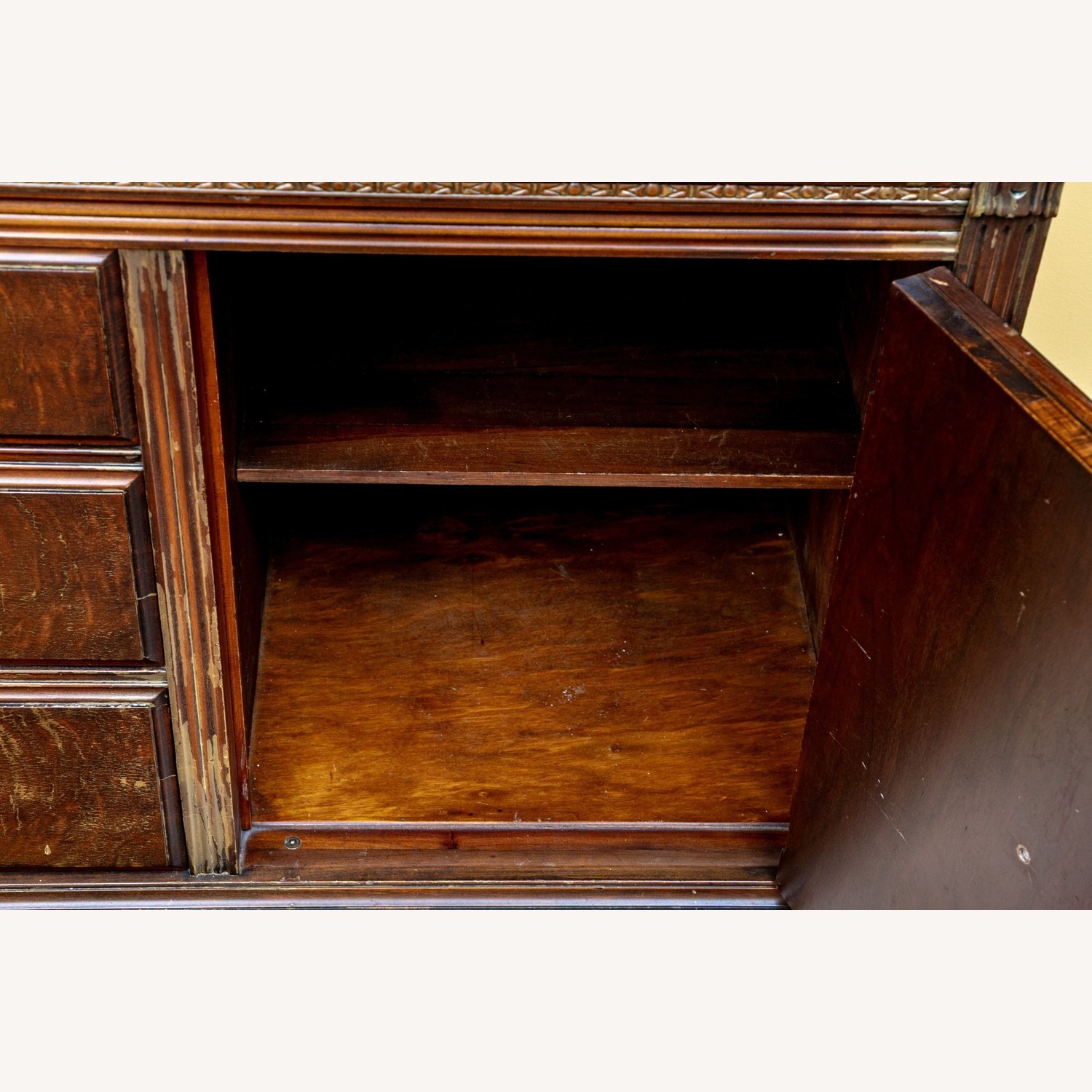 Carved Walnut Victorian Tudor Sideboard  - image-8