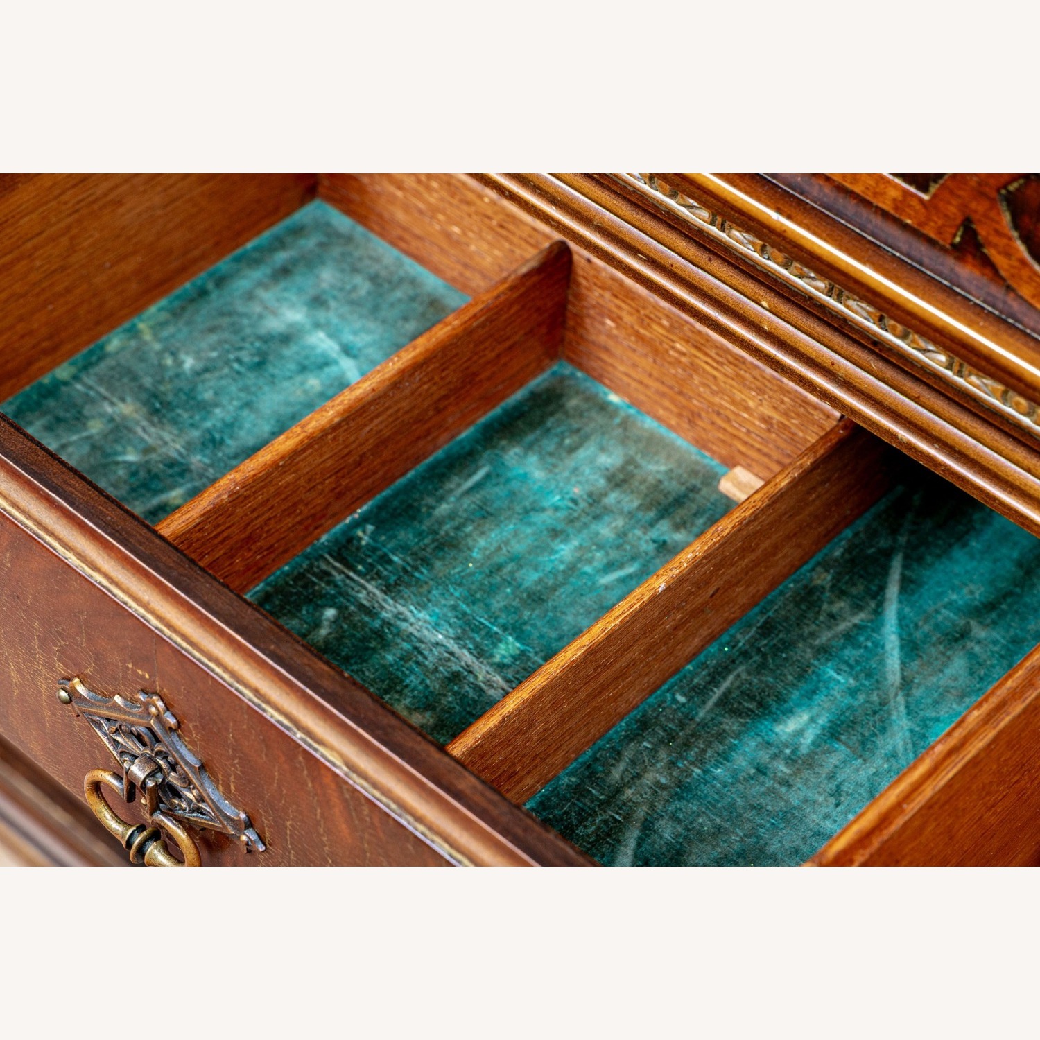 Carved Walnut Victorian Tudor Sideboard  - image-7