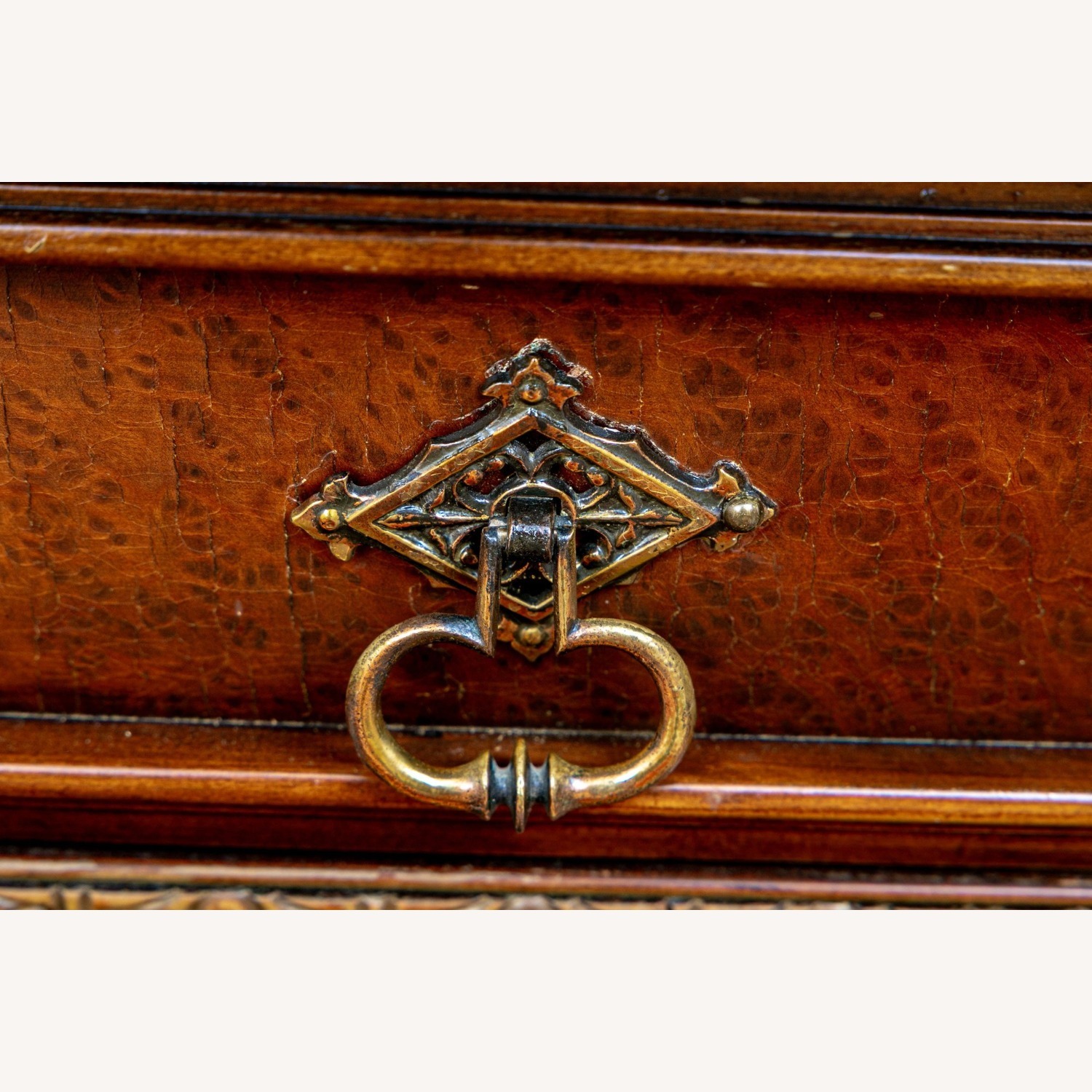 Carved Walnut Victorian Tudor Sideboard  - image-4