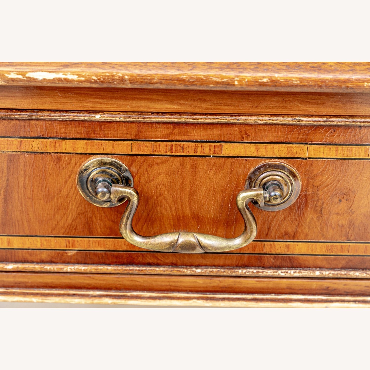 Chippendale Mahogany Satinwood Writing Desk  - image-8