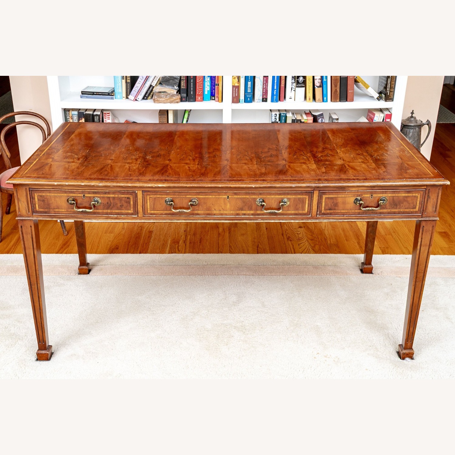 Chippendale Mahogany Satinwood Writing Desk  - image-1