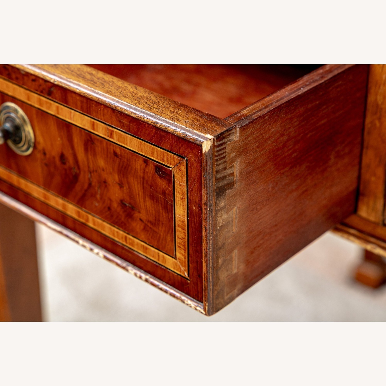 Chippendale Mahogany Satinwood Writing Desk  - image-10