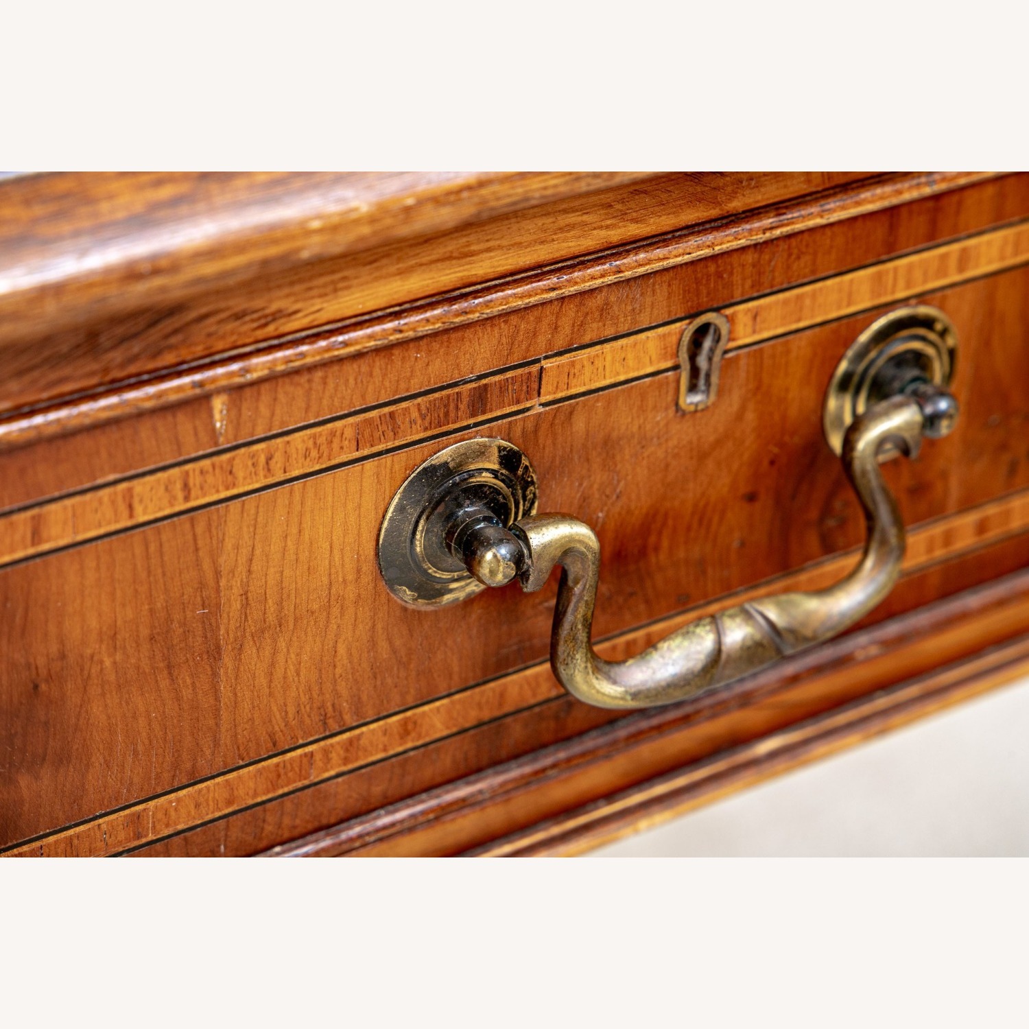 Chippendale Mahogany Satinwood Writing Desk  - image-11