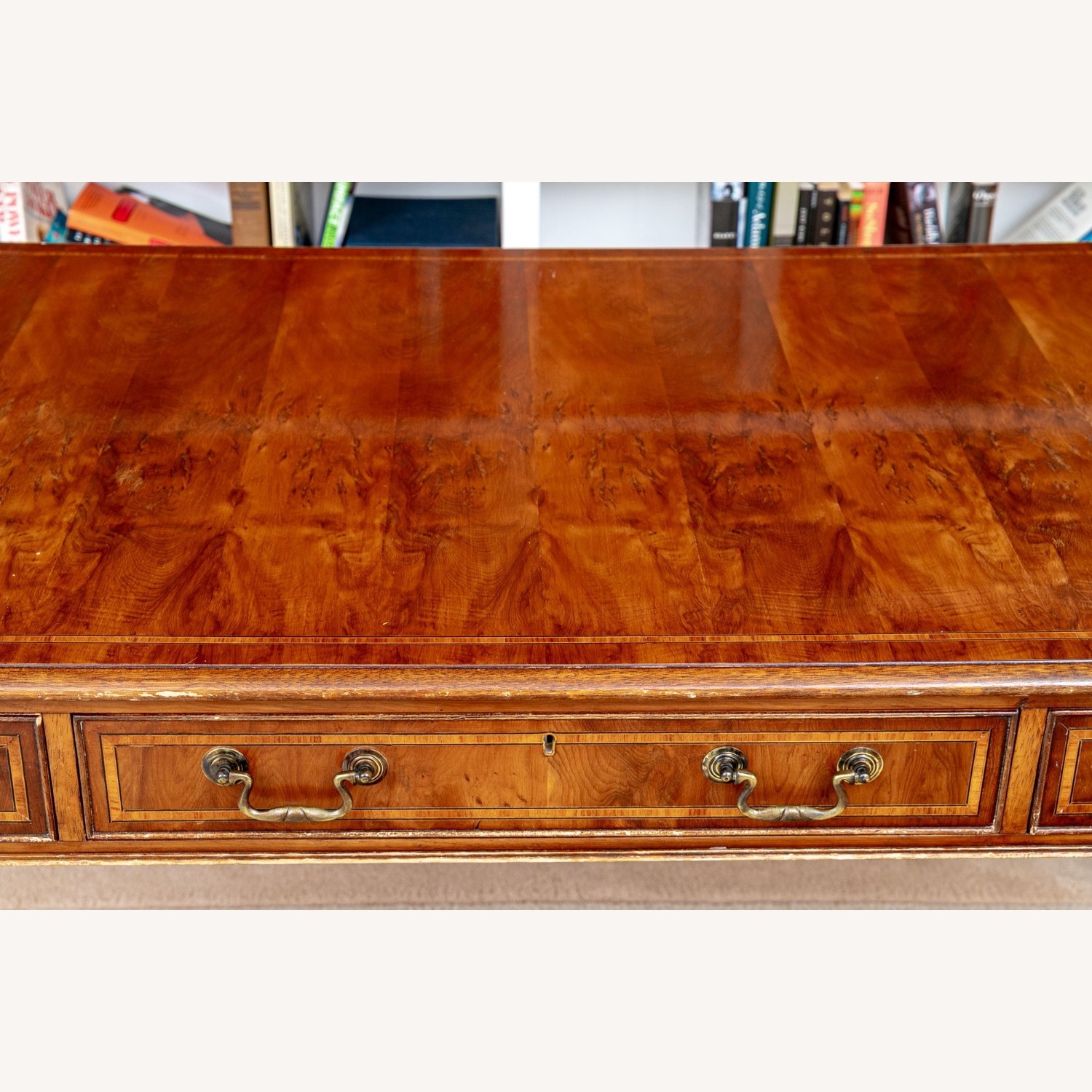 Chippendale Mahogany Satinwood Writing Desk  - image-5