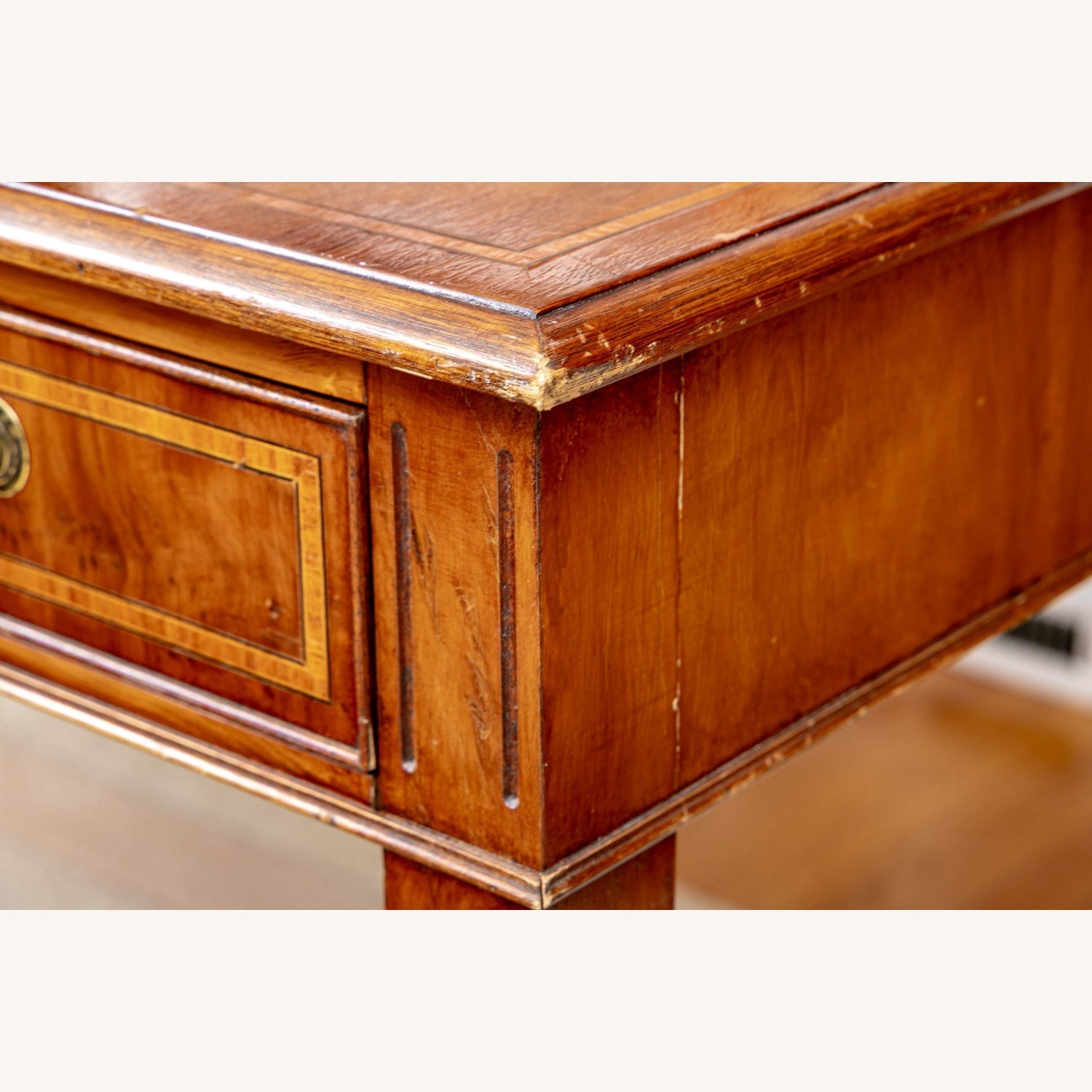 Chippendale Mahogany Satinwood Writing Desk  - image-7