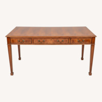 Chippendale Mahogany Satinwood Writing Desk 