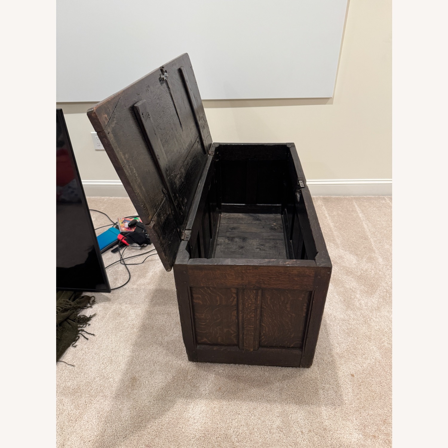 Vintage/Antique Finds Dark Brown Wood Chest - image-3