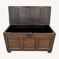 Vintage/Antique Finds Dark Brown Wood Chest