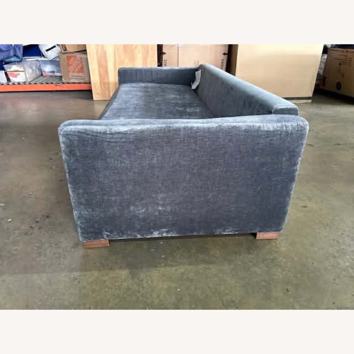 Interior Define Dark Gray Velvet 3+ Seater Sofa - image-4